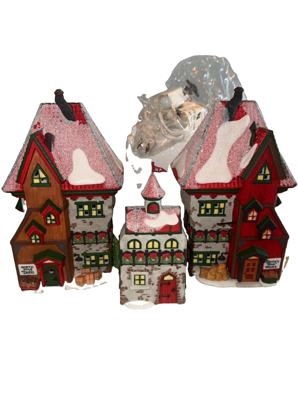 Department 56 North Pole Dolls & Santa's Bear Works 5635 Series Christmas Houses